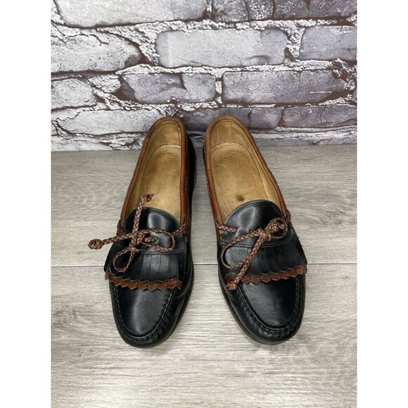Allen Edmonds Woodstock Brown Black Leather Kiltie Loafers Dress Shoes Men 9.5D main image 5